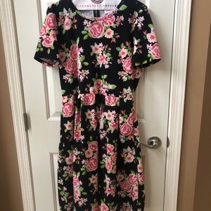 LuLaRoe floral black Amelia EUC XL Liverpool